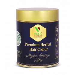 Women's Vixa Naturals Indigo Mix Hair Color | Henna Powder for Hair | Natural Black Herbal Hair Dye | Organic Mehndi with Indigo, Tulsi, Baheda &amp; Thankuni | 25g x 8