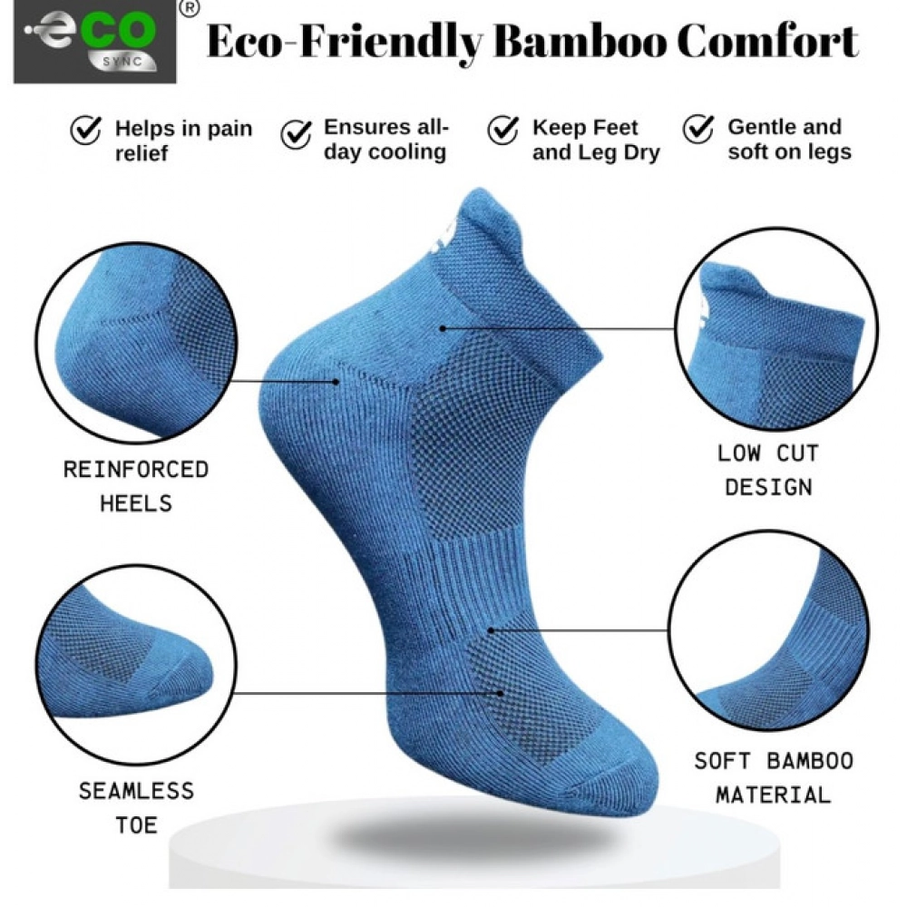 4_Pair Set Unisex Casual Cotton Printed Ankle Length Socks (Multicolor)