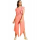 Girl's Polyester Floral Sleeveless Jumpsuit (Pink) Girl's Polyester Floral Sleeveless Jumpsuit (Pink)