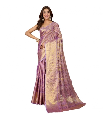 Women's Jacquard Saree With Unstitched Blouse 5.5Mtr (Multicolor) Women's Jacquard Saree With Unstitched Blouse 5.5Mtr (Multicolor)