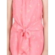 Girl's Polyester Floral Short Sleeve Dress (Coral) Girl's Polyester Floral Short Sleeve Dress (Coral)