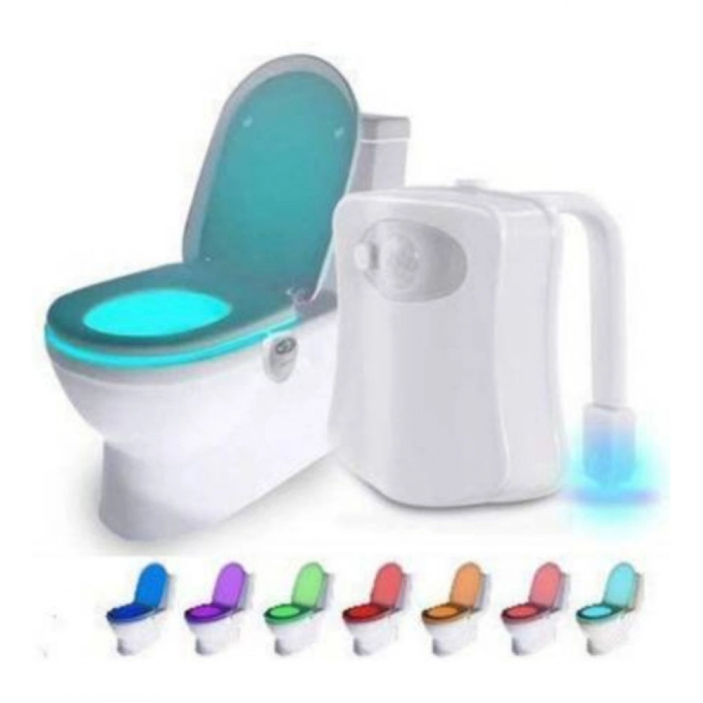 Pack of 2_Toilet Bowl Night Light – Motion Sensor LED Toilet Lamp (Color: Assorted )