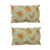 Microfiber Floral Printed Double Bedsheet with 2 Pillow Covers (Beige)