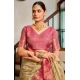 Women's Silk Blend Booti Work Ready to wear Saree With Unstitched Blouse 5.5Mtr (LightBeige)