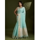 Women's Tissue Checks_With_Buttis Saree With Unstitched Blouse 5.5Mtr (Aqua_Blue) Women's Tissue Checks_With_Buttis Saree With Unstitched Blouse 5.5Mtr (Aqua_Blue)