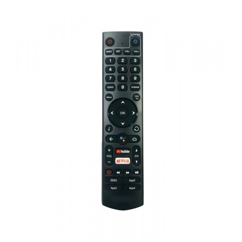 Ecomoye Smart TV Remote No. 1194 (with Voice), Compatible/Replacement for Hathway Smart TV LCD/LED Remote Control, Black (Exactly Same Remote will Only Work)
