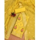 Women's Banarasi Silk Printed Unstitched Salwar Suit Material With Dupatta (Yellow, 3Mtrs)