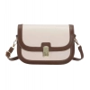 Women's PU Leather Zipper Sling Bag (Beige)