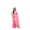Women's Soft Lichi Silk Printed Saree With Unstitched Blouse 5.5Mtr (Pink) Women's Soft Lichi Silk Printed Saree With Unstitched Blouse 5.5Mtr (Pink)