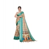 Women's Cotton Silk Printed Saree With Unstitched Blouse 5.5Mtr (Sky Blue) Women's Cotton Silk Printed Saree With Unstitched Blouse 5.5Mtr (Sky Blue)