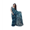 Women's Chiffon Printed Saree With Unstitched Blouse 5.5Mtr (Blue) Women's Chiffon Printed Saree With Unstitched Blouse 5.5Mtr (Blue)