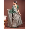 Women's Banarasi Silk Printed Saree With Unstitched Blouse 5.5Mtr (Dark Green) Women's Banarasi Silk Printed Saree With Unstitched Blouse 5.5Mtr (Dark Green)
