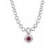 Women's Brass Silver Plated Necklace set (Red)