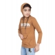 Boy's Cotton Printeded Hooded Neck Hoodies (Brown) Boy's Cotton Printeded Hooded Neck Hoodies (Brown)