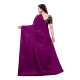 Women's Satin Printed Saree With Unstitched Blouse 5.5Mtr (Purple)