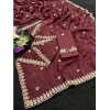 Women's Georgette Embroidered Saree With Unstitched Blouse 5.5Mtr (Maroon) Women's Georgette Embroidered Saree With Unstitched Blouse 5.5Mtr (Maroon)