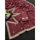 Women's Georgette Embroidered Saree With Unstitched Blouse 5.5Mtr (Maroon) Women's Georgette Embroidered Saree With Unstitched Blouse 5.5Mtr (Maroon)