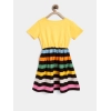 Girl's Cotton Striped Short Sleeve Dress (Multicolor) Girl's Cotton Striped Short Sleeve Dress (Multicolor)