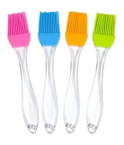 Pack Of 10_Silicone Oil Brush – Heat Resistant Cooking And Baking Basting Brush (Color: Assorted )