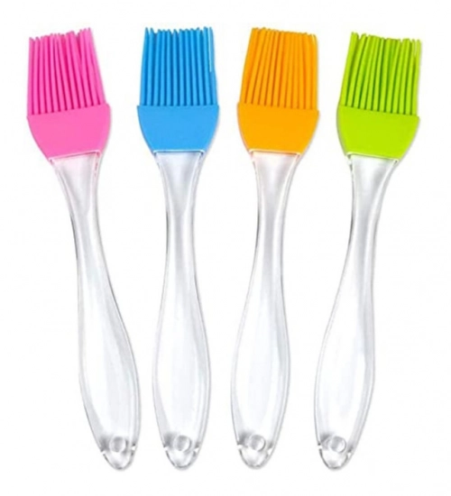 Pack Of 10_Silicone Oil Brush – Heat Resistant Cooking And Baking Basting Brush (Color: Assorted )