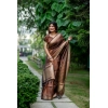 Women's Faux_Banarasi Lining Pattern Saree With Unstitched Blouse 5.5Mtr (Light_Brown) Women's Faux_Banarasi Lining Pattern Saree With Unstitched Blouse 5.5Mtr (Light_Brown)