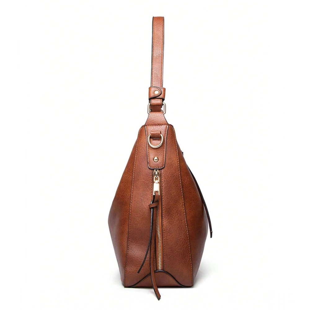 Women's PU Leather Zipper Handbag