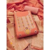 Women's Banarasi Silk Printed Unstitched Salwar Suit Material With Dupatta (Peach, 3Mtrs) Women's Banarasi Silk Printed Unstitched Salwar Suit Material With Dupatta (Peach, 3Mtrs)