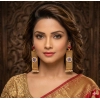 Women's Zinc Alloy Gold Plated Dangler Earrings (Multicolor)