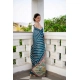 Women's Faux_Tussar_Silk Geometric_Print Saree With Unstitched Blouse 5.5Mtr (Blue)