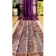 Women's Tussar Silk Madhubani Saree With Unstitched Blouse 5.5Mtr (Purple)