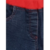 Girl's Denim Lace Inserts Sleeveless Shorts (Blue-Red) Girl's Denim Lace Inserts Sleeveless Shorts (Blue-Red)