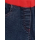 Girl's Denim Lace Inserts Sleeveless Shorts (Blue-Red) Girl's Denim Lace Inserts Sleeveless Shorts (Blue-Red)