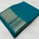 Women's Crepe Chit Pallu Solid Saree With Unstitched Blouse 5.5Mtr (Sky Blue) Women's Crepe Chit Pallu Solid Saree With Unstitched Blouse 5.5Mtr (Sky Blue)