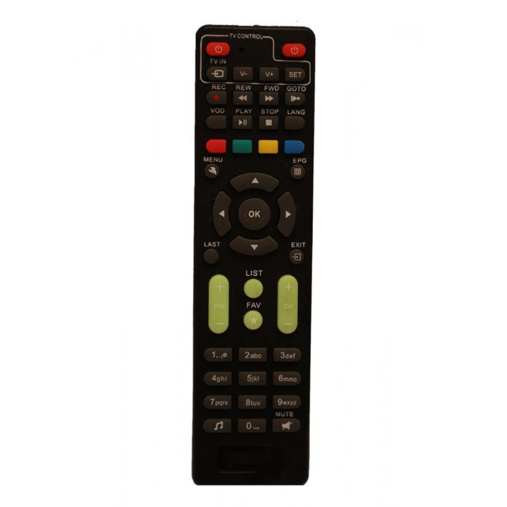 Ecomoye Set Top Box Remote No. 1, Compatible/Replacement for GTPL HD Set Top Box Remote Control, Black (Exactly Same Remote will Only Work)