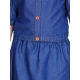 Girl's Denim Solid Cold Shoulder Top and Skirt Set (Navy Blue) Girl's Denim Solid Cold Shoulder Top and Skirt Set (Navy Blue)