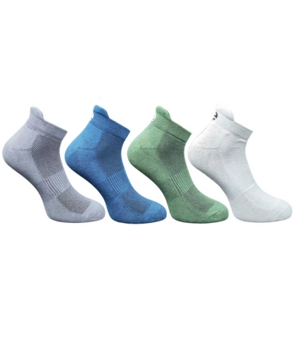 4_Pair Set Unisex Casual Cotton Printed Ankle Length Socks (Multicolor)