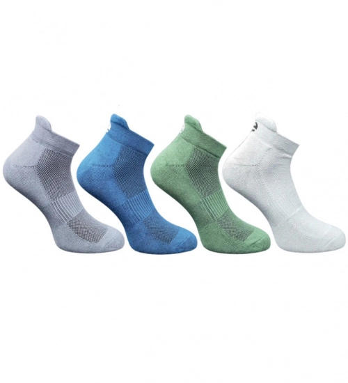 4_Pair Set Unisex Casual Cotton Printed Ankle Length Socks (Multicolor)