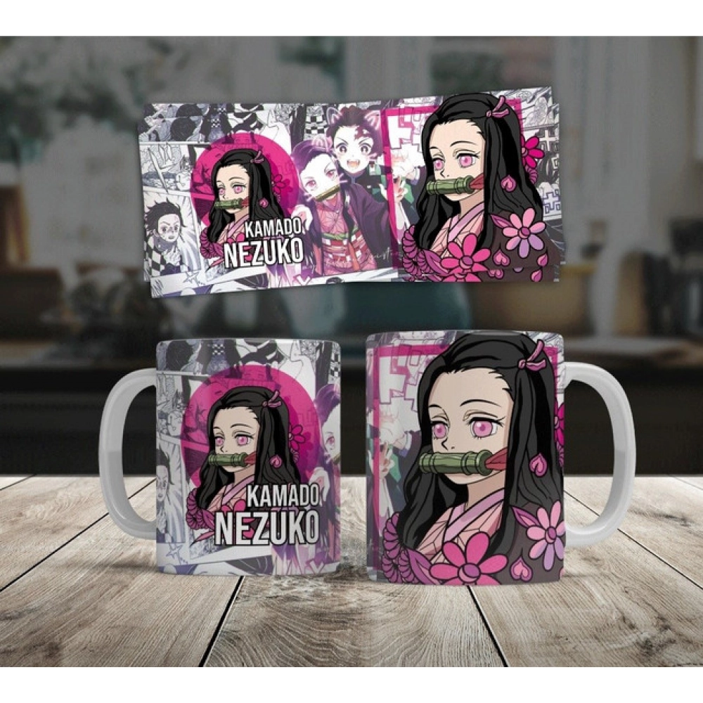 Anime Kamado Nezuko Ceramic Printed Coffee Mug (White)