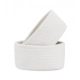 Cotton 8x3 Inch Round 2 Set Bedside Organizer (White)