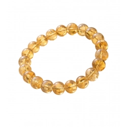 Natural Crystal 8mm Citrine Bracelet (Yellow)
