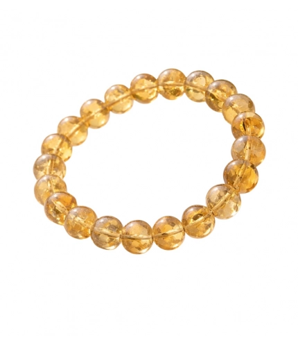 Natural Crystal 8mm Citrine Bracelet (Yellow)