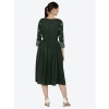 Women's Casual Rayon 3-4th Sleeves Kurti (Green)