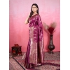 Women's Banarasi Silk Printed Saree With Unstitched Blouse 5.5Mtr (Wine) Women's Banarasi Silk Printed Saree With Unstitched Blouse 5.5Mtr (Wine)