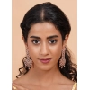 Women's Brass Silver Plated Drop Earrings (White)