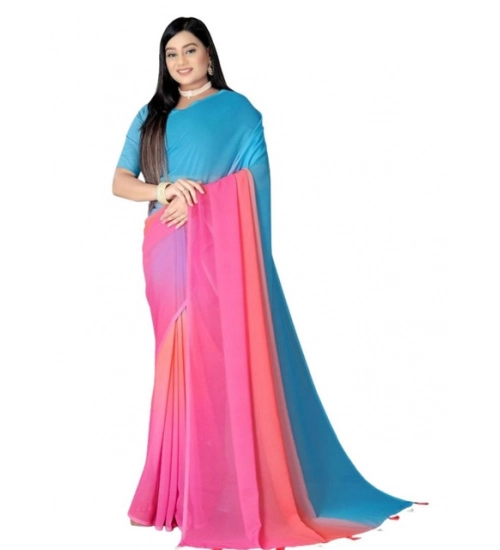 Women's Georgette Floral Printed Saree With Unstitched Blouse 5.5Mtr (Multicolor) Women's Georgette Floral Printed Saree With Unstitched Blouse 5.5Mtr (Multicolor)