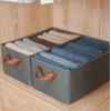 Polypropylene The Foldable Cloth Organizer Box With Handle (Multicolor)