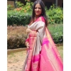 Women's Soft Lichi Silk Printed Saree With Unstitched Blouse 5.5Mtr (Grey) Women's Soft Lichi Silk Printed Saree With Unstitched Blouse 5.5Mtr (Grey)