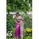 Women's Faux_Tussar Geometric_Print Saree With Unstitched Blouse 5.5Mtr (Purple)