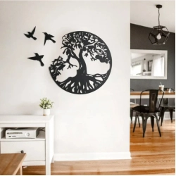 Eternal Growth Tree of Life Wooden Wall Decor – Black