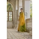 Women's Silk_Blend Ethnic Ikat Pattern Saree With Unstitched Blouse 5.5Mtr (Yellow)